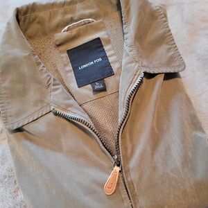 MENS LONDON FOG JACKET EUC DARK GRAY SIZE LARGE 121545 CLASSIC REGULAR FIT